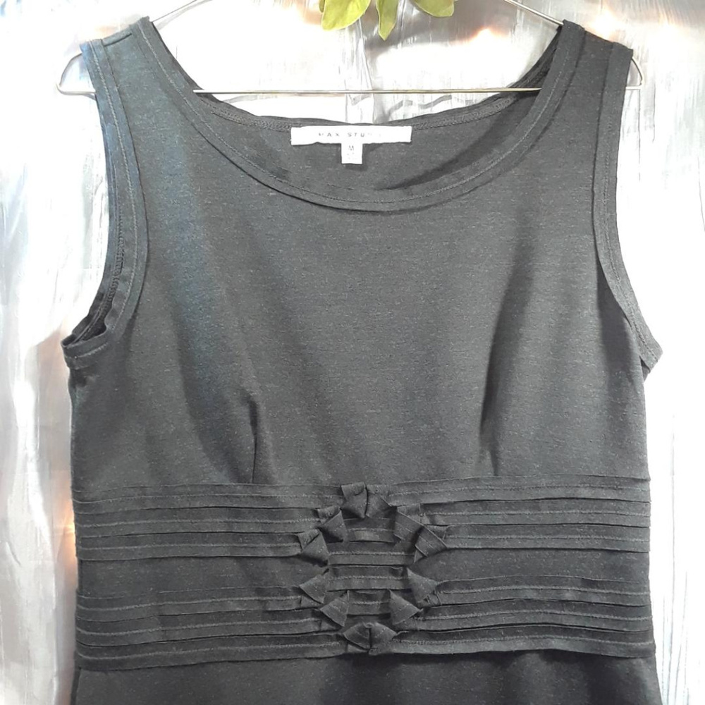 Max Studio Charcoal Grey Dress w/Side Zipper Sz M - Picture 3 of 7